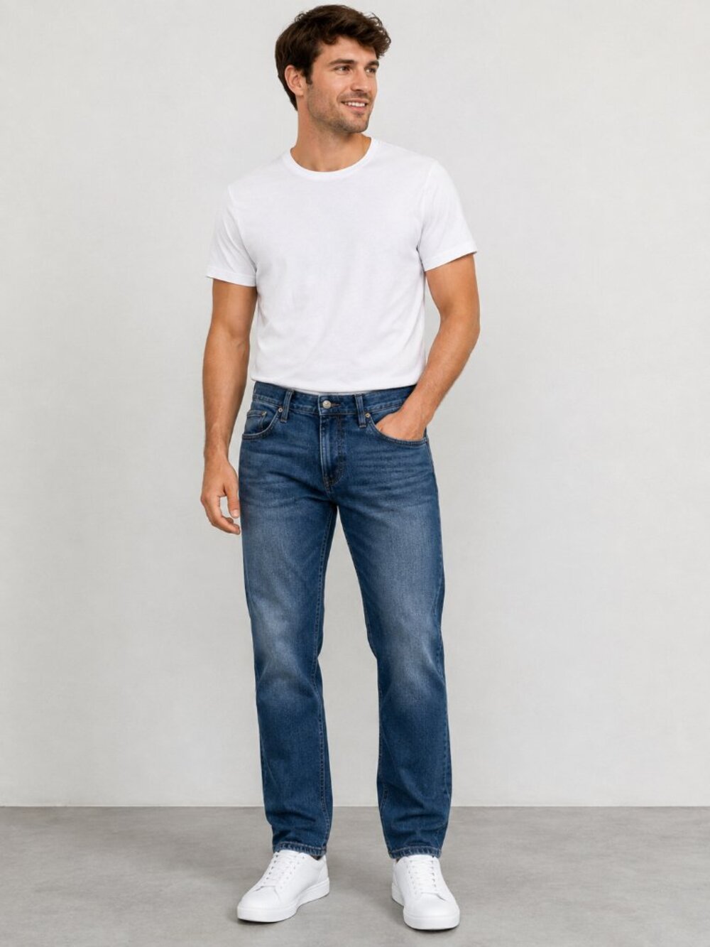 PROJEK RAW Athletic Straight Jeans Men’s 31 Medium Wash Blue Stretch Denim